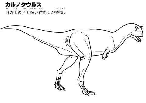 カルノタウルス　ぬりえイメージ